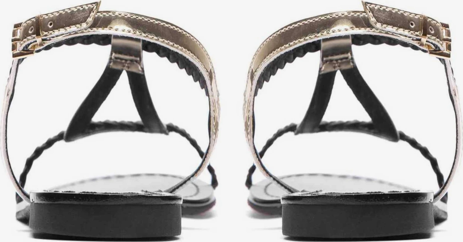 Kazar Stroppesandaler Gull / Svart 4 Kazar Stroppesandaler Gull / Svart - Bilde 4