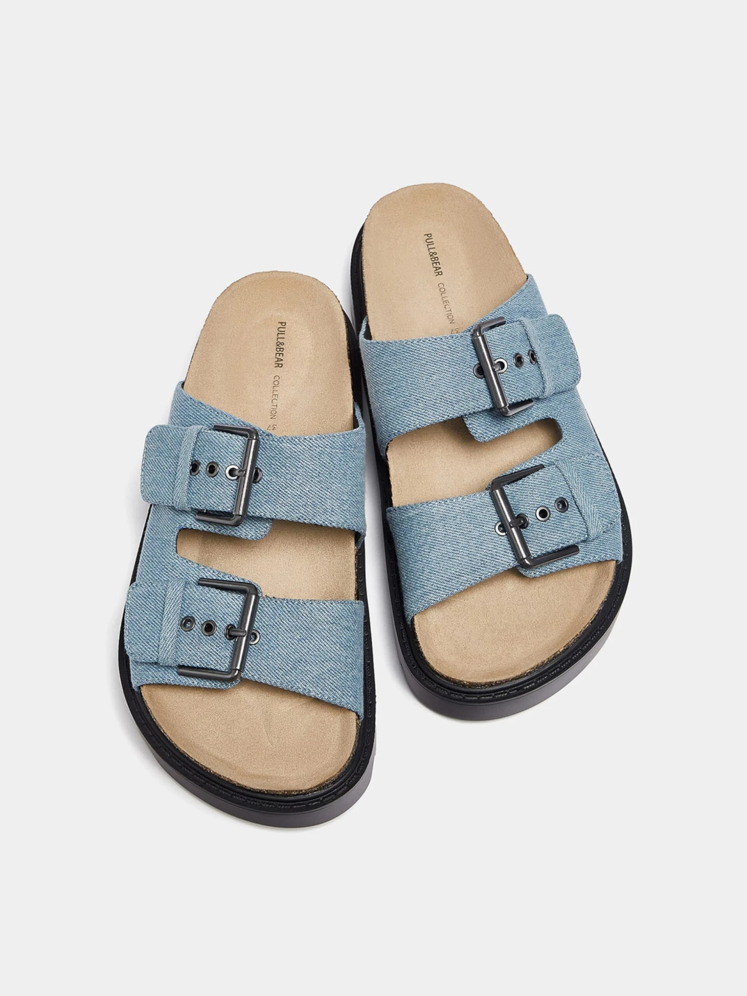 PULL & BEAR Pull&Bear Pantoletter Blå 4 PULL & BEAR Pull&Bear Pantoletter Blå - Bilde 4