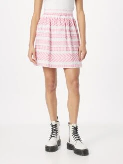 ABOUT YOU Skjørt 'Tamara' Rosa / Hvit -Birkenstock butikk 5a75be7def5affdc7a4bd01efffdb066