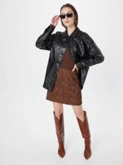 SAMSØE SAMSØE Samsøe Samsøe Skjørt 'Casja' Pueblo / Mørkebrun -Birkenstock butikk 7eebe62d8e1884c6094434e834fee4ef