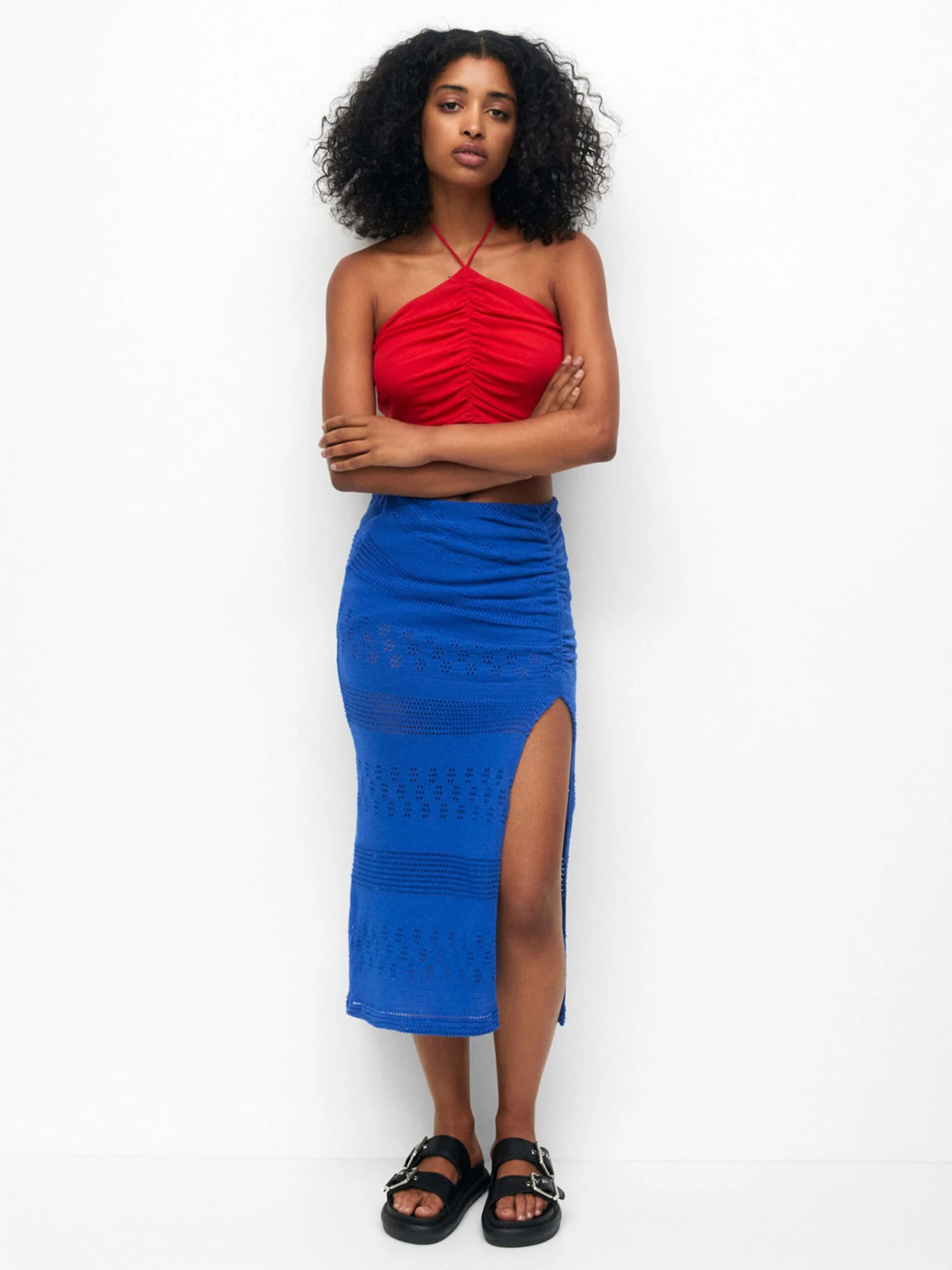 PULL & BEAR Pull&Bear Skjørt Blå 2 PULL & BEAR Pull&Bear Skjørt Blå - Bilde 2