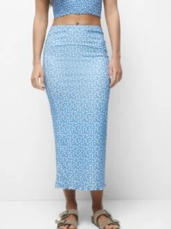 PULL & BEAR Pull&Bear Skjørt Blå / Lyseblå -Birkenstock butikk 8616897d2c0b58262fd89ac220d693e8