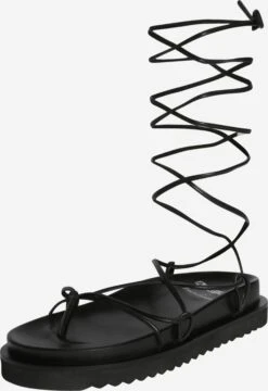 ABOUT YOU X Laura Giurcanu Flip-Flops 'Olivia' Svart